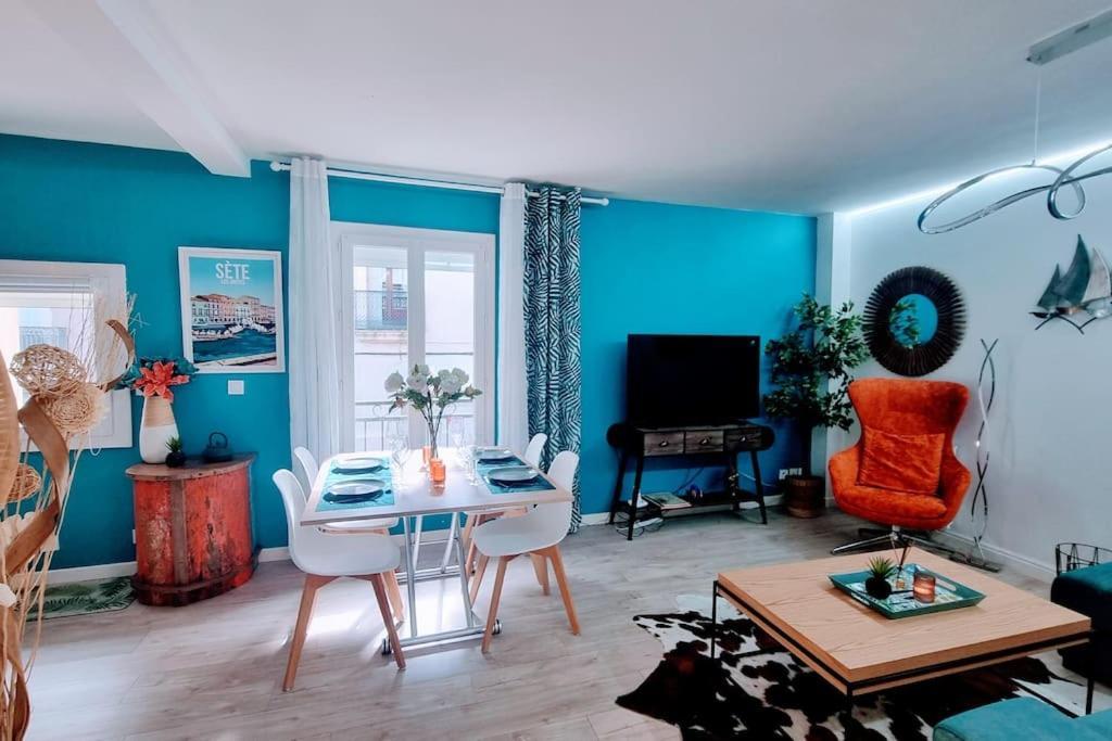 Le Clavel Superbe Deco, Centre Historique, Climatise, Parking A Proximite Appartement Sète Buitenkant foto
